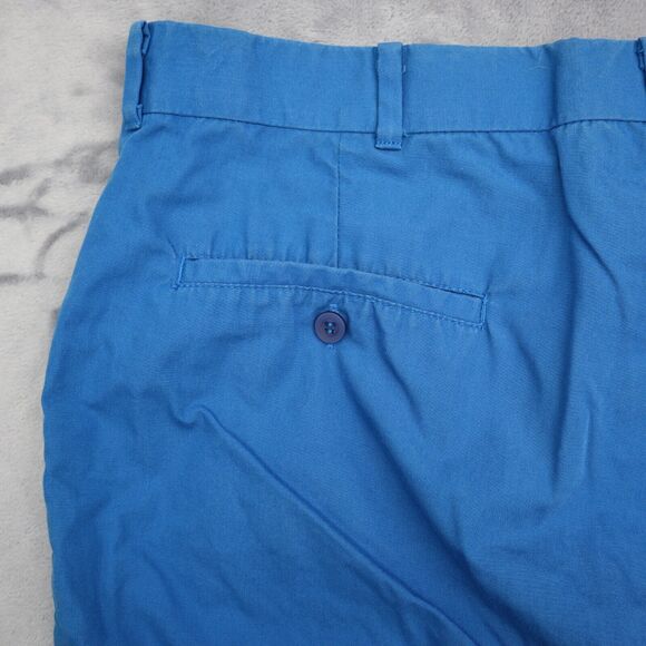 High Profile Shorts Mens 40 Blue Plain Mid Rise Flat Front Slash Pocket Chino - Picture 11 of 14